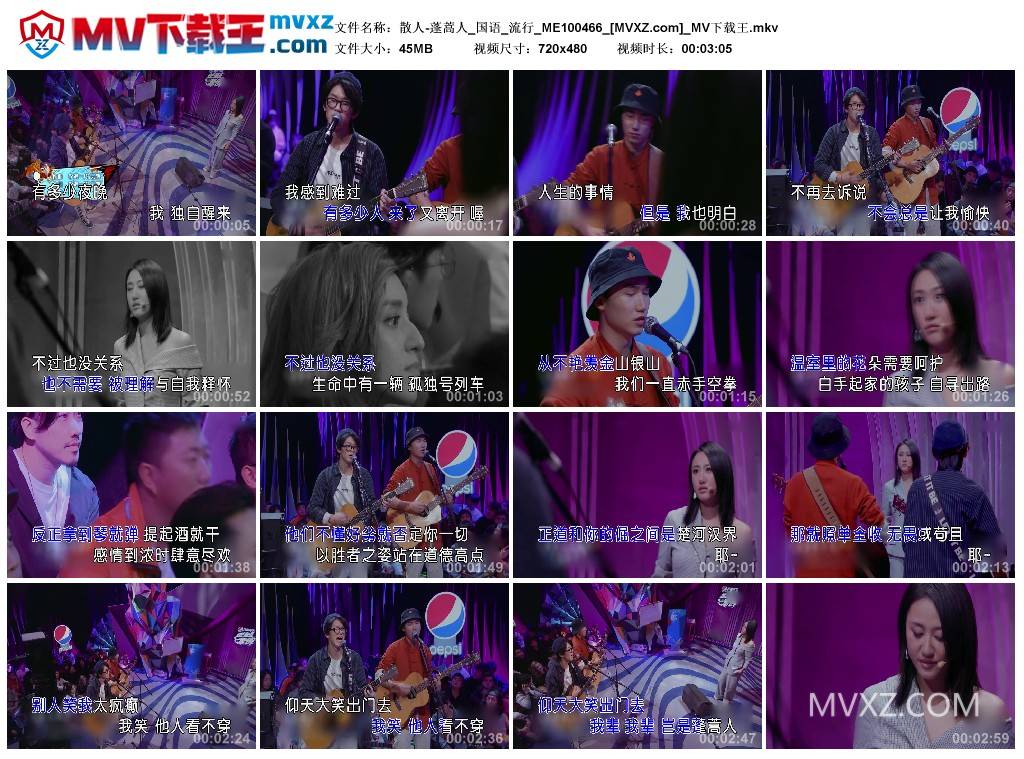 散人-蓬蒿人_国语_流行_ME100466